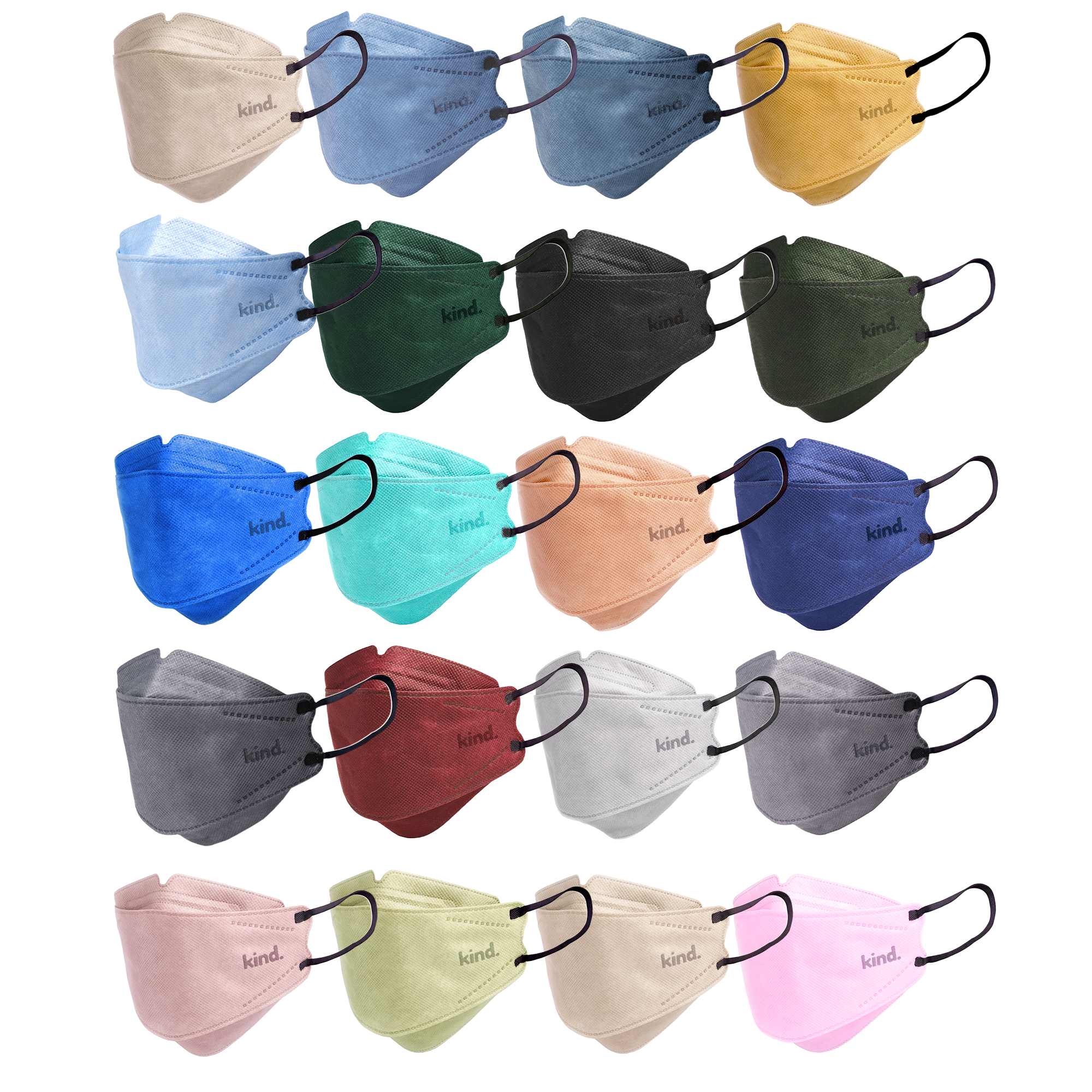 KN95 Respirator Face Mask: Unity Bundle (20 colors)