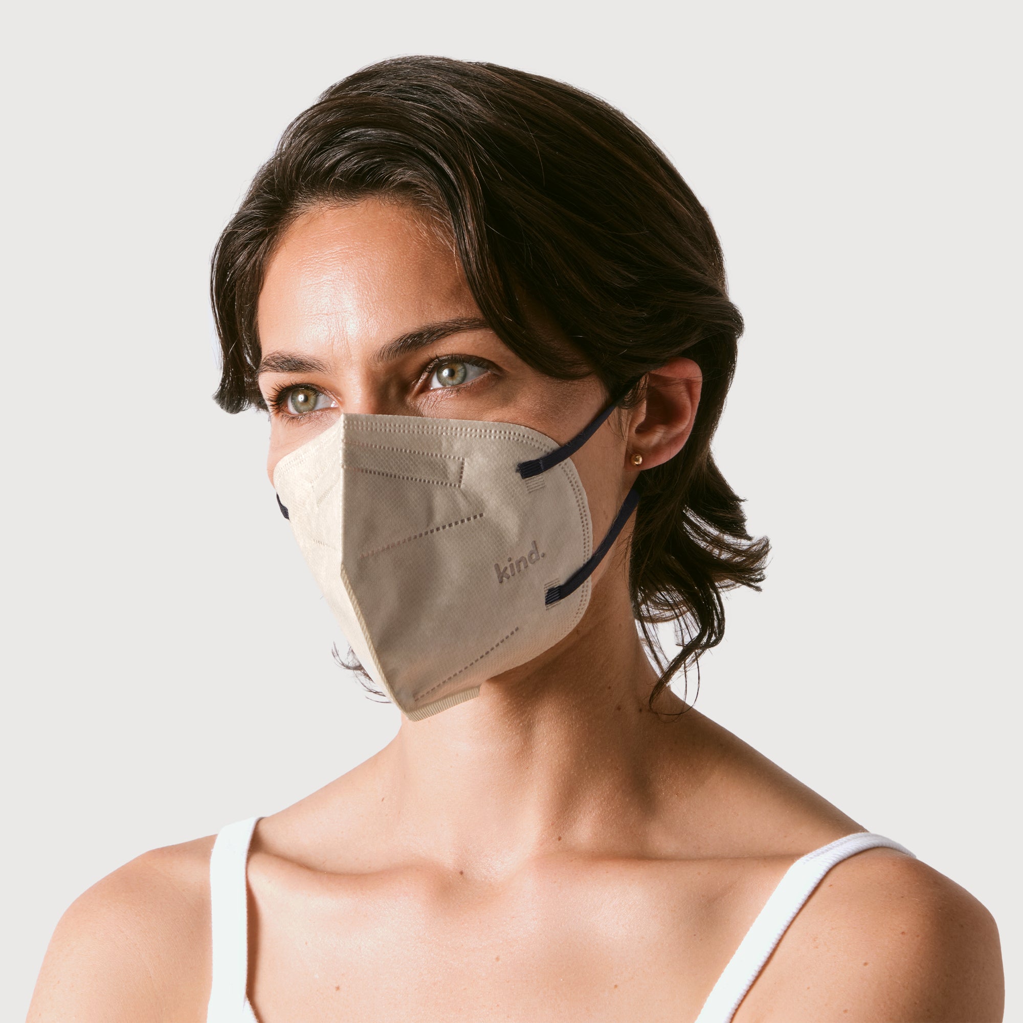 KN95 Respirator Face Mask Cone Shape - Almond