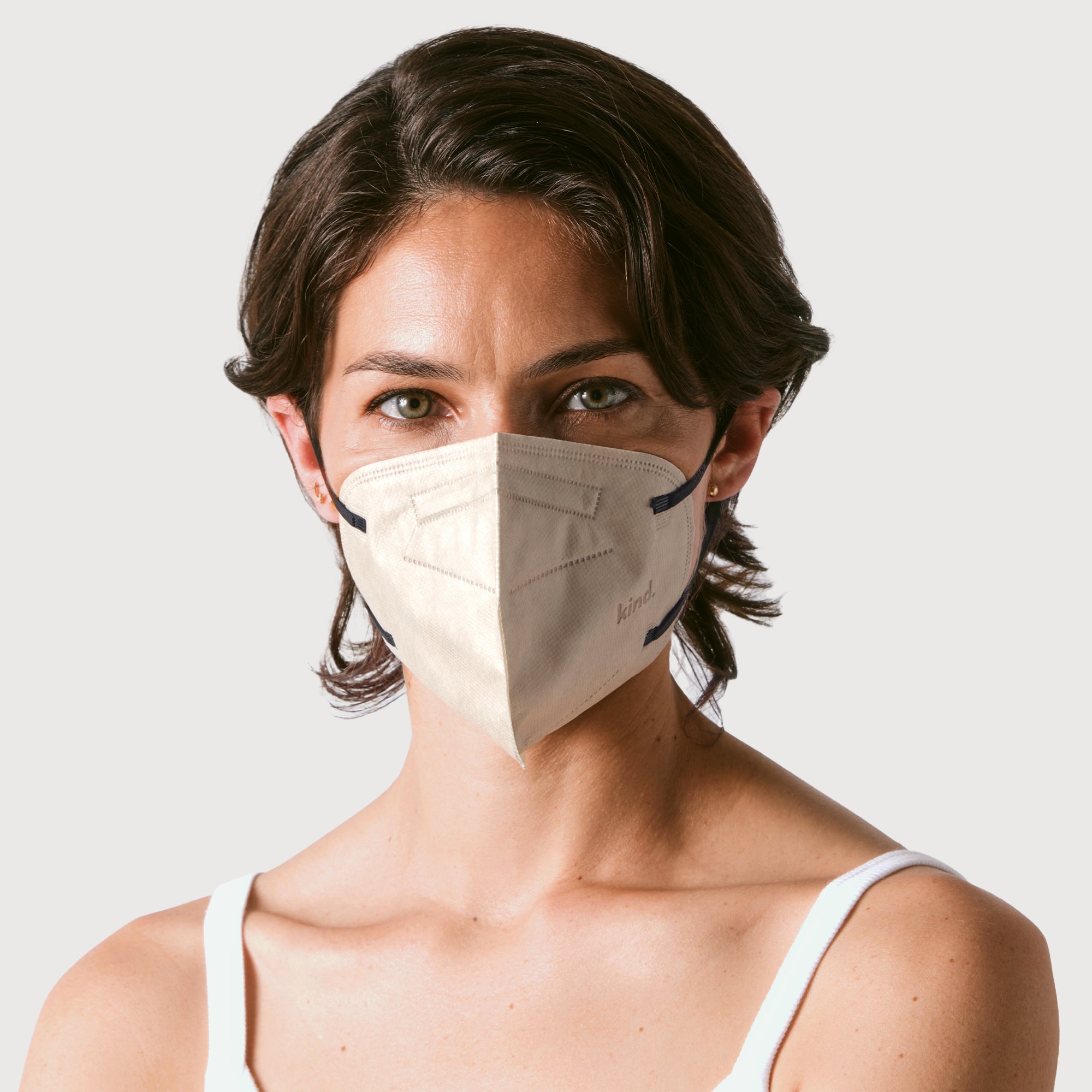 KN95 Respirator Face Mask Cone Shape - Almond