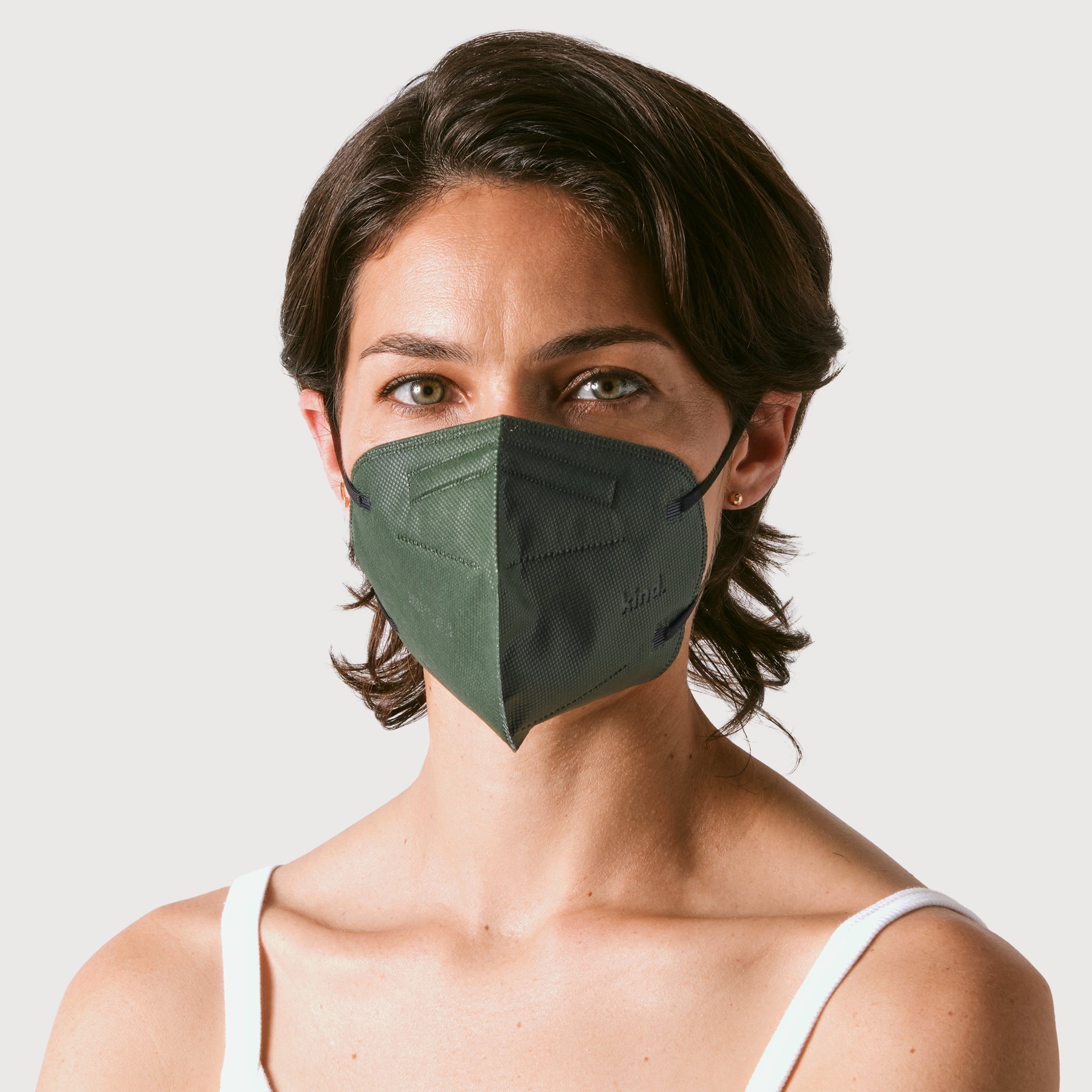 KN95 Respirator Face Mask Cone Shape - Army Green
