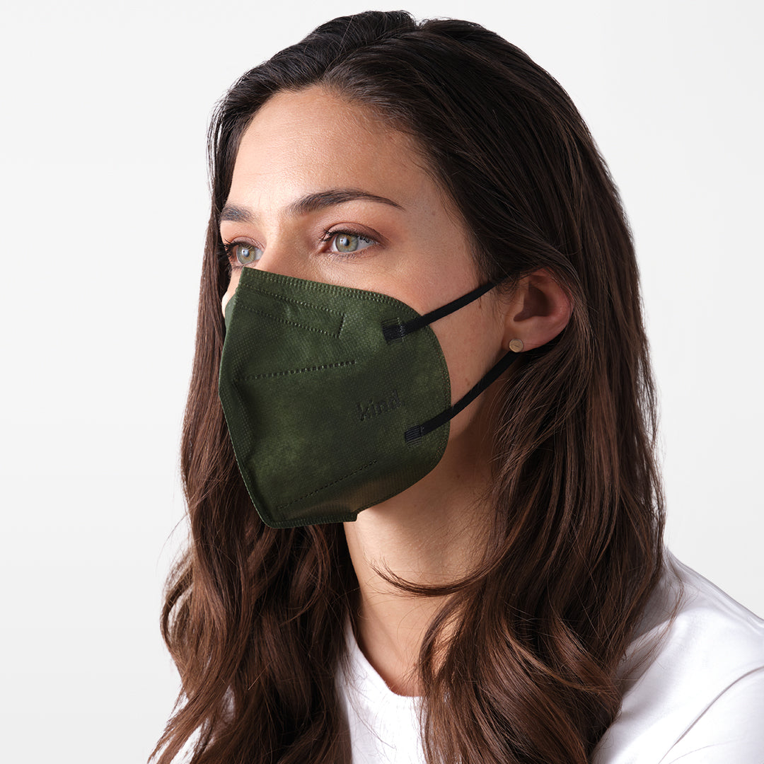 KN95 Respirator Face Mask Cone Shape - Army Green