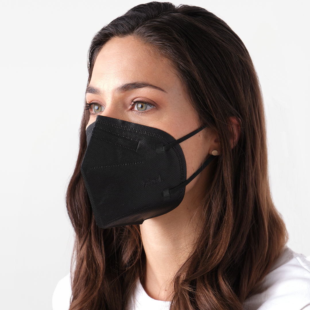 KN95 Respirator Face Mask Cone Shape - Black