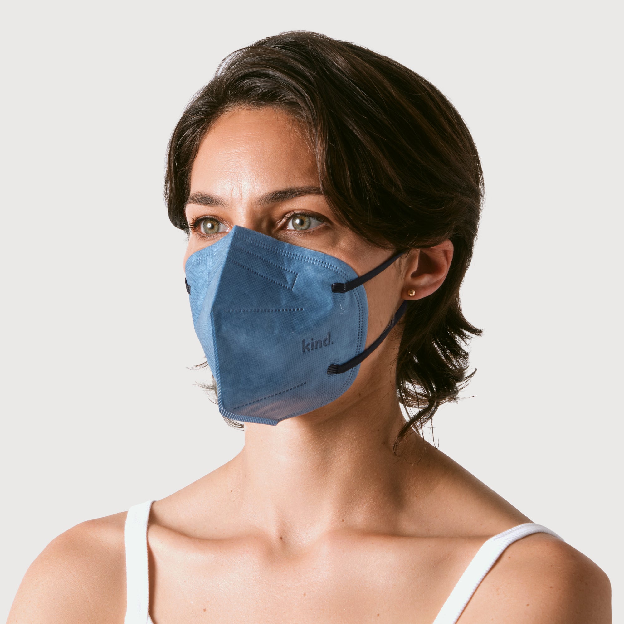 KN95 Respirator Face Mask Cone Shape - Denim
