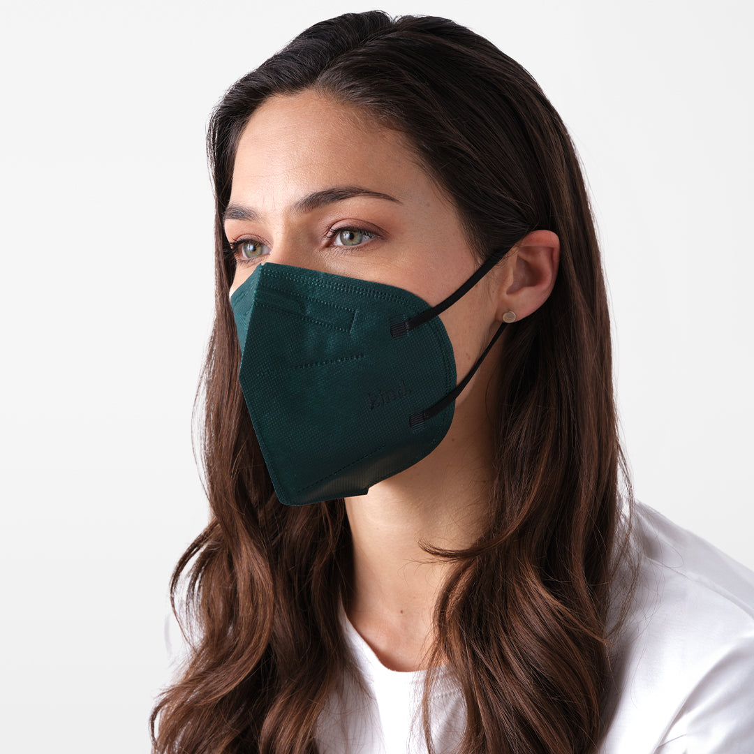 KN95 Respirator Face Mask Cone Shape - Forest Green