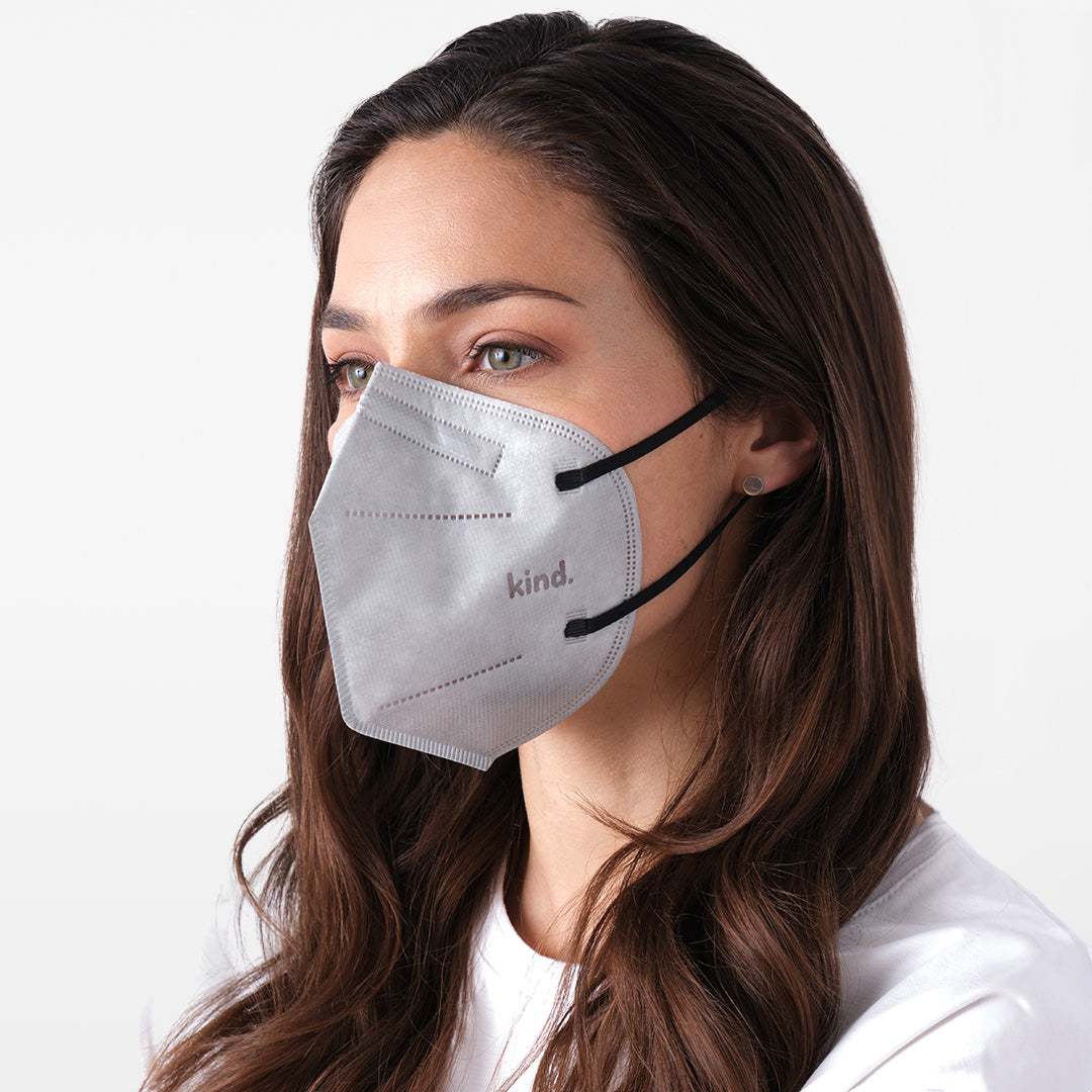 KN95 Respirator Face Mask Cone Shape - Gray