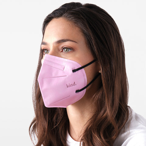 KN95 Respirator Face Mask Cone Shape - Light Pink