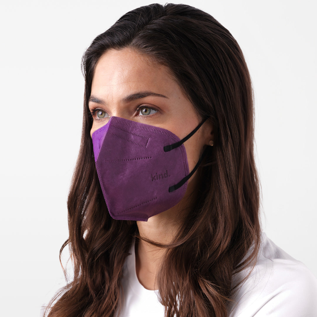 KN95 Respirator Face Mask Cone Shape - Plum