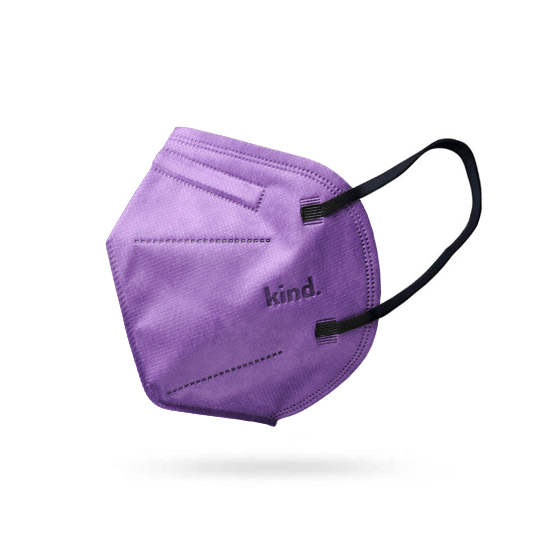 KN95 Respirator Face Mask Cone Shape - Purple