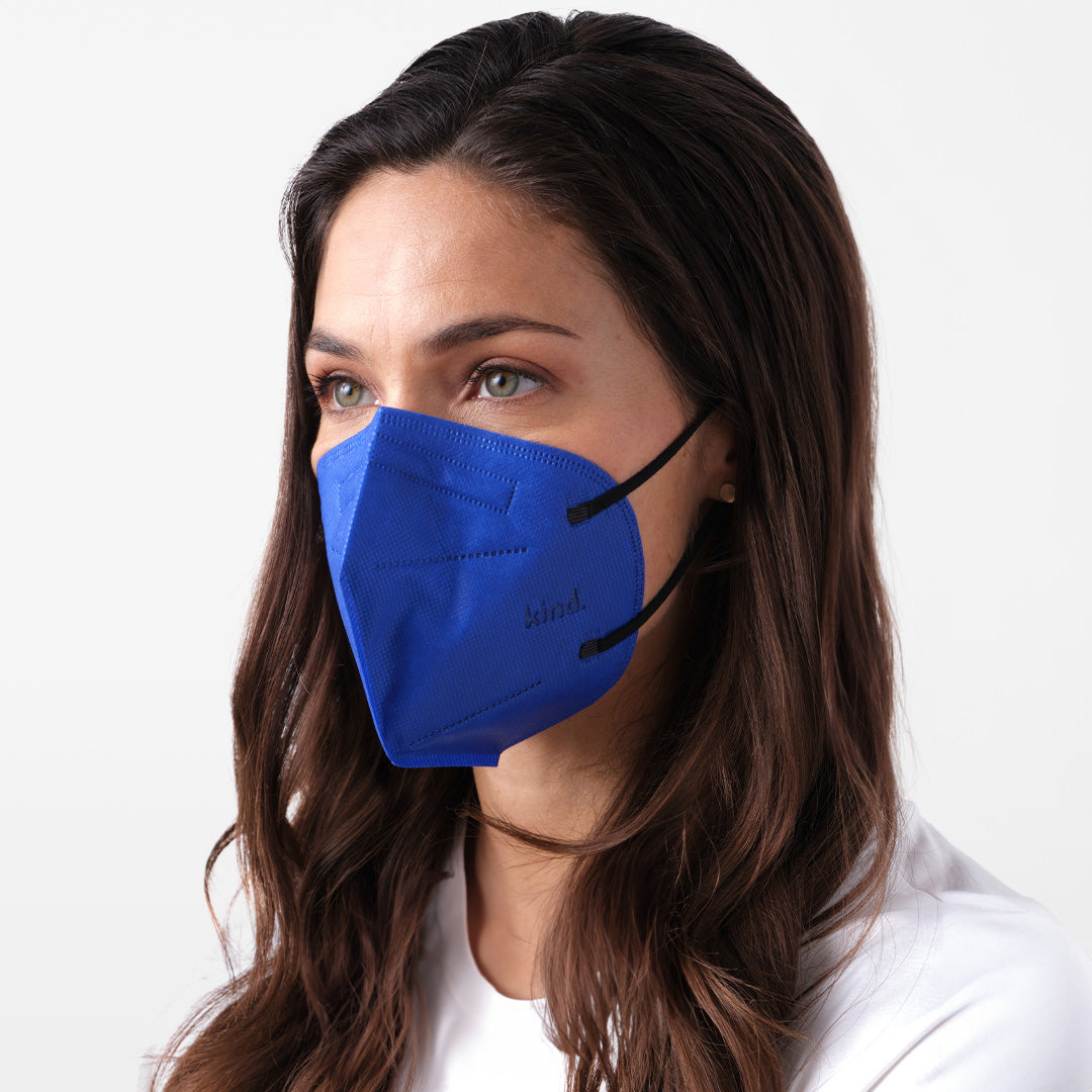 Cone Mask Blue KIND KN95 Cone Respirator Face Mask | Royal Blue – Kind Mask