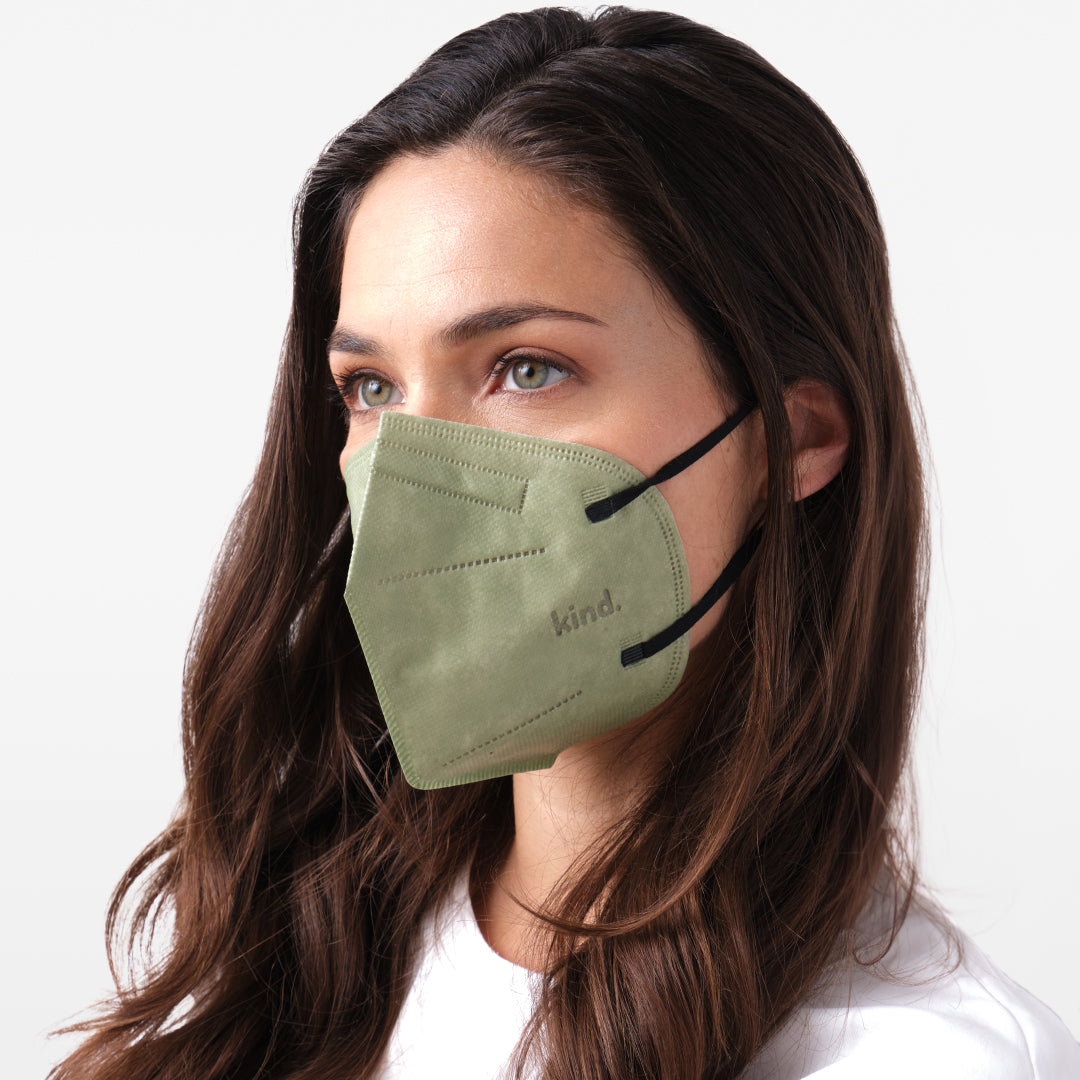 KN95 Respirator Face Mask Cone Shape - Sage