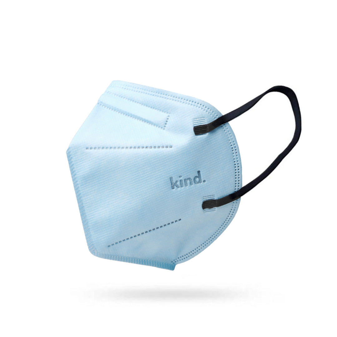 KN95 Respirator Face Mask Cone Shape - Sky Blue