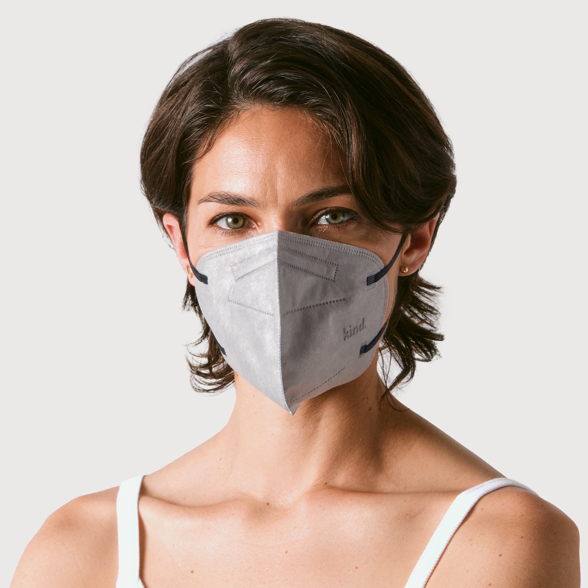 KN95 Respirator Face Mask Cone Shape - Lunar Gray