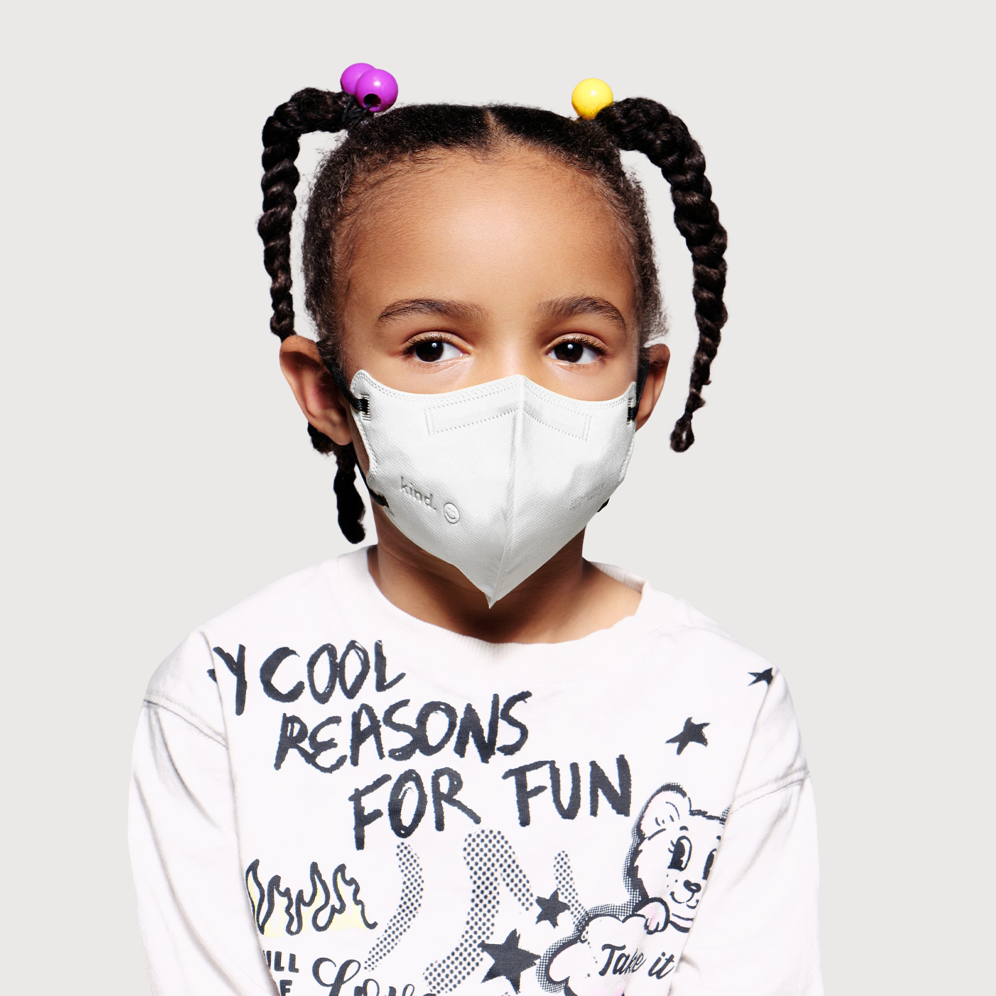 Kids KN95 Respirator Face Mask - White