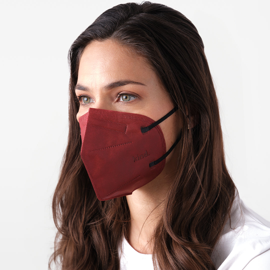 KN95 Respirator Face Mask Cone Shape - Wine