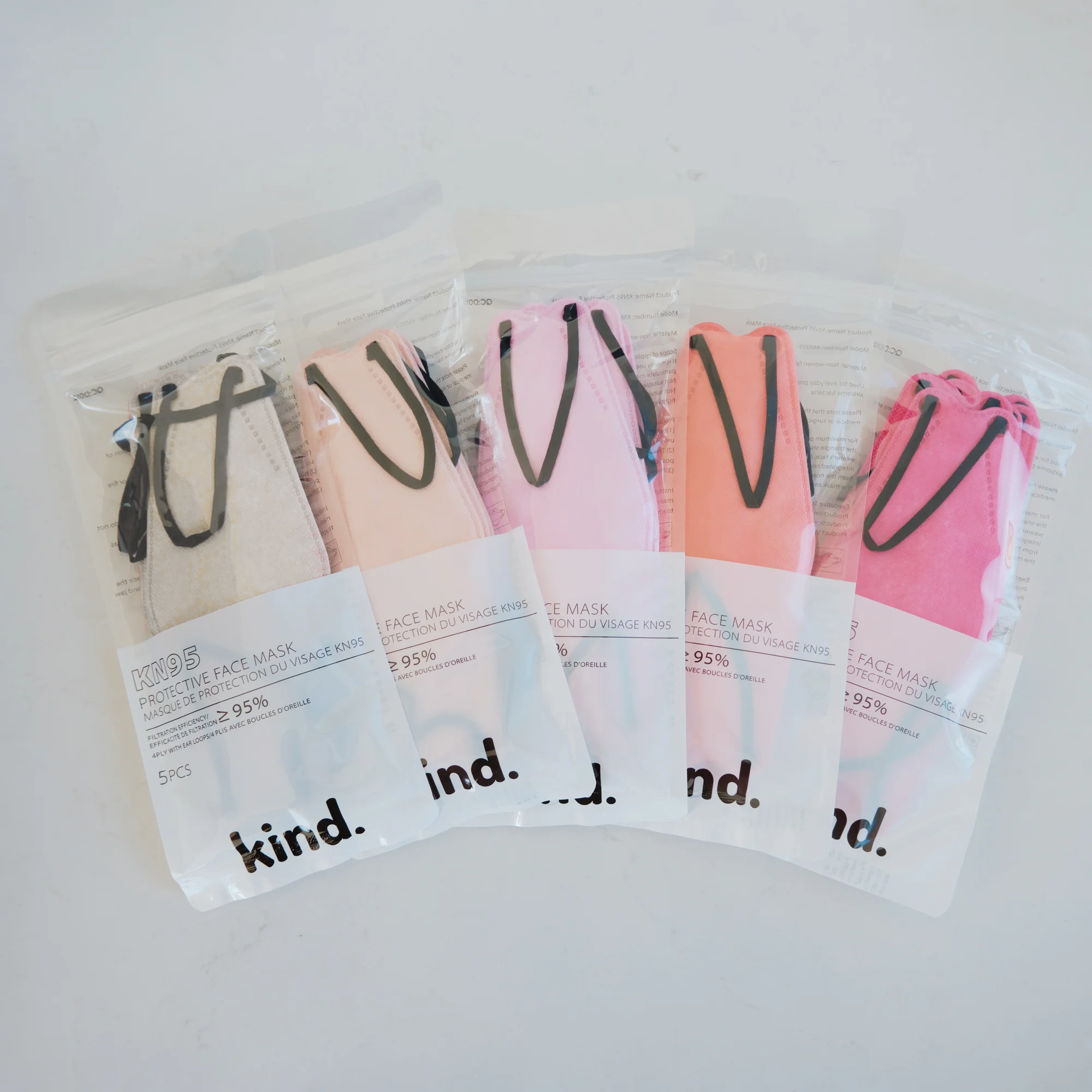 KN95 Respirator Face Mask: Blush Bundle