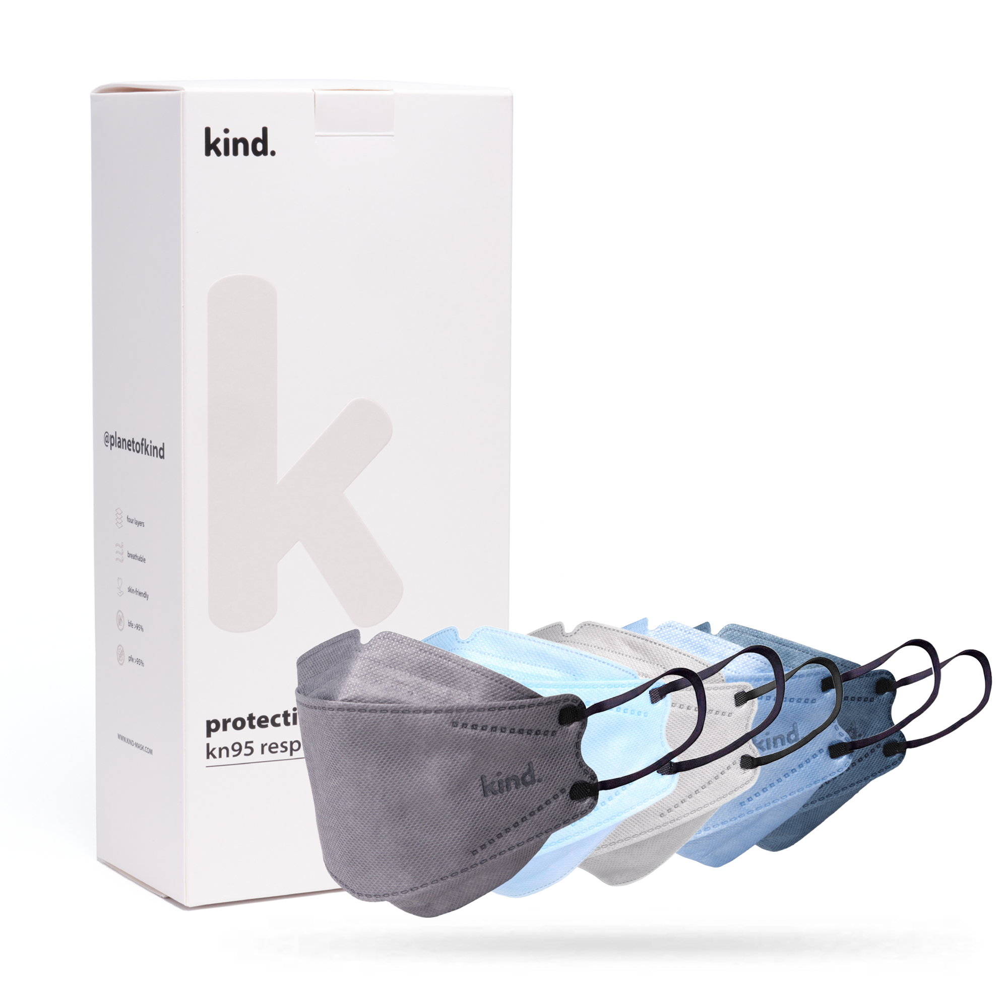 KN95 Respirator Face Mask: Glacier Bundle