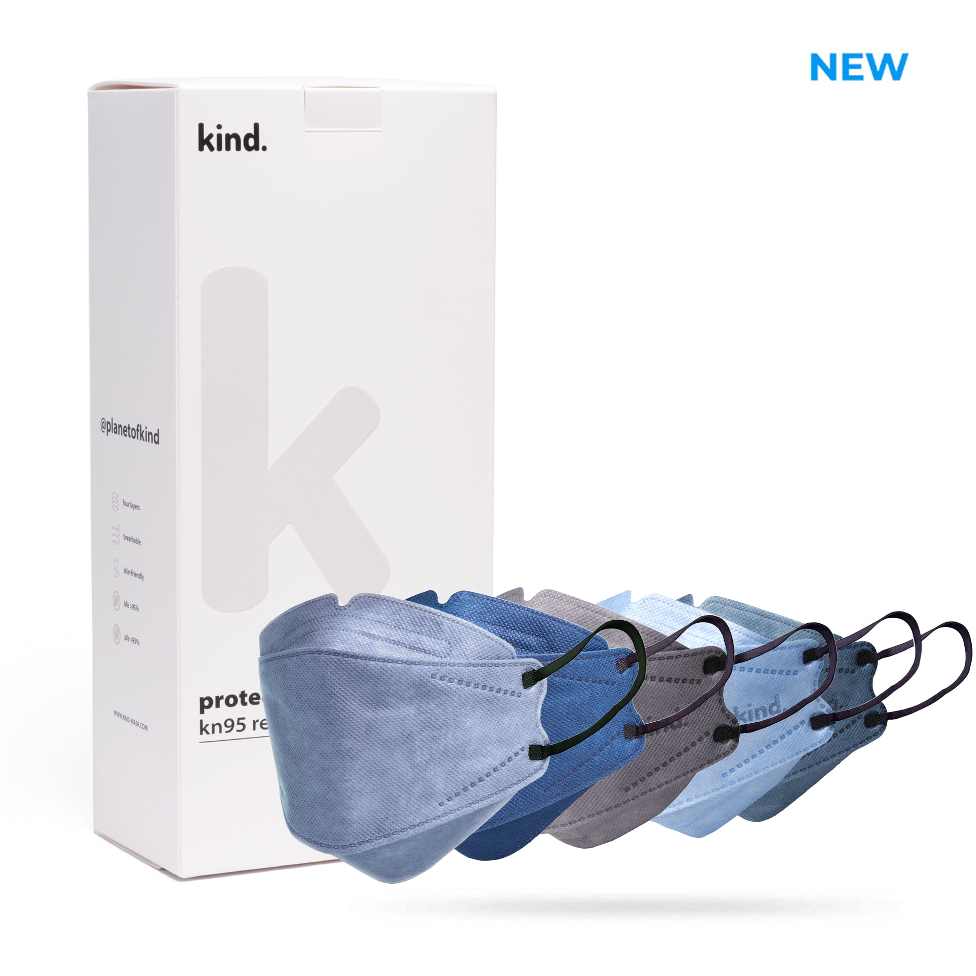 KN95 Respirator Face Mask: Glacier Bundle