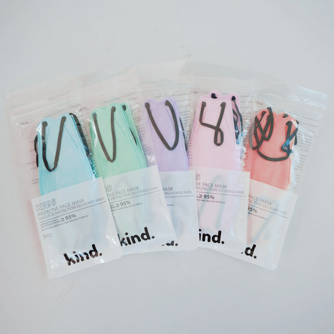 KN95 Respirator Face Mask: Pastel Bundle